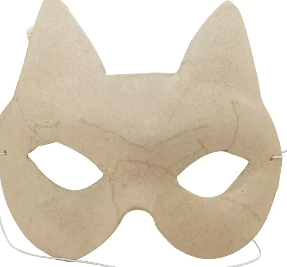 Máscara Gato Infantil de Papel Maché Décopatch