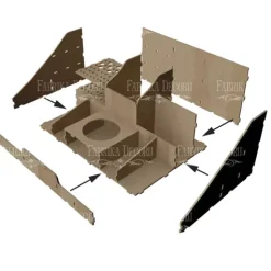 Organizador de escritorio para pinceles y pinturas