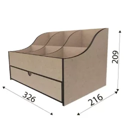 Organizador de escritorio accesorios 376 Negro Fabrika Decoru