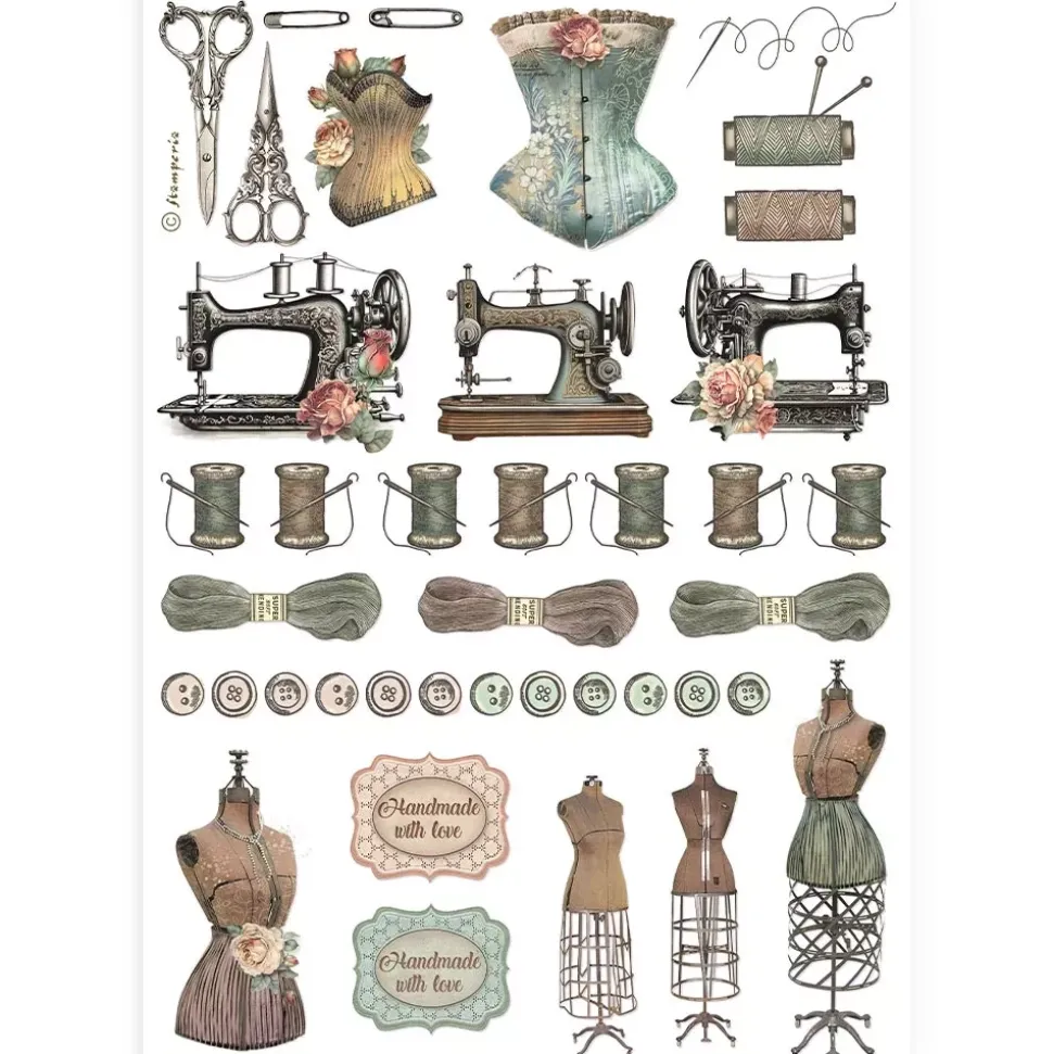 Papel de arroz Accesorios de Costura Best Sellers Stamperia 21x30cm