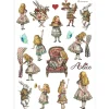 Papel de arroz Alice Elementos Best Sellers Stamperia 21x30cm