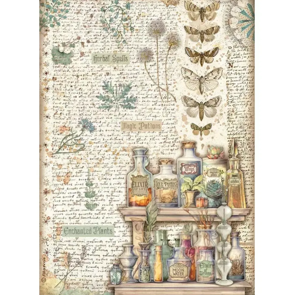 Papel de Arroz Alquimia Fortune Stamperia 21x30cm