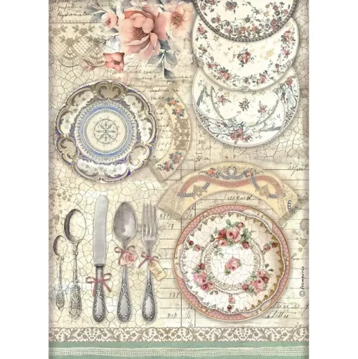 Papel de arroz Cerámica Brocante Antiques Stamperia 21x30cm