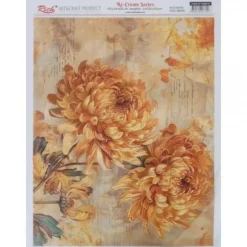Papel de Arroz Flores Otoñales Rich 29x42cm
