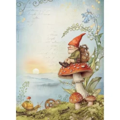Papel de arroz Gnomo Romantic Hidden Grove Stamperia 21x30cm