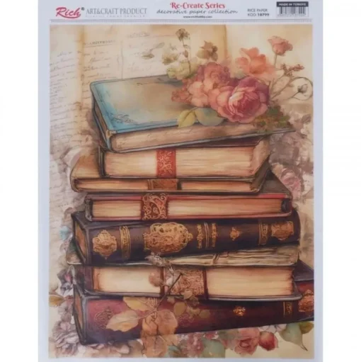 Papel de Arroz Libros Rich 29x42cm