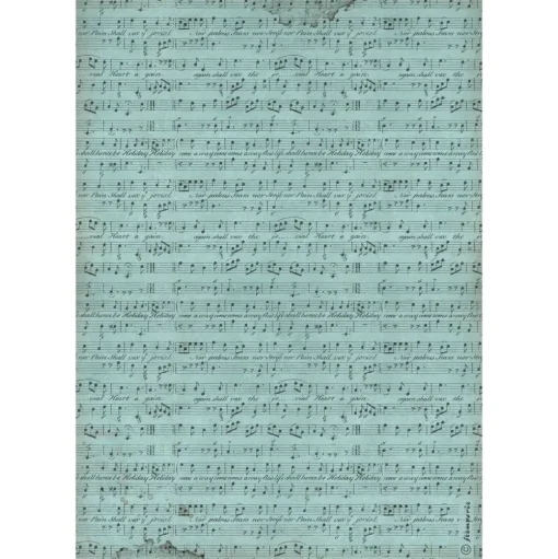 Papel de arroz Partitura Music Stamperia 21x30cm