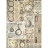 Papel de arroz Relojes Brocante Antiques Stamperia 21x30cm