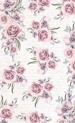 Papel de arroz Rosas y papeles de escrituraPapersForYou 54x33cm