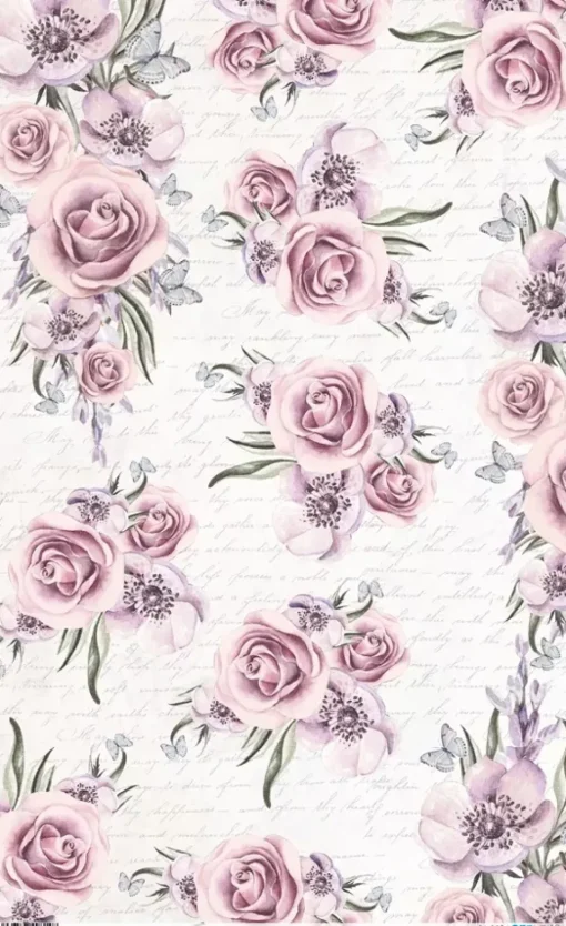 Papel de arroz Rosas y papeles de escrituraPapersForYou 54x33cm