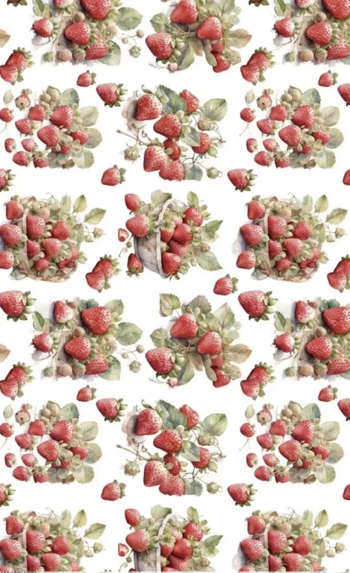 Papel de Arroz Strawberry VII Fruits Market PapersForYou 54x33cm