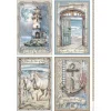 Papel de arroz Tarjetas Silent Sea Stamperia 21x30cm