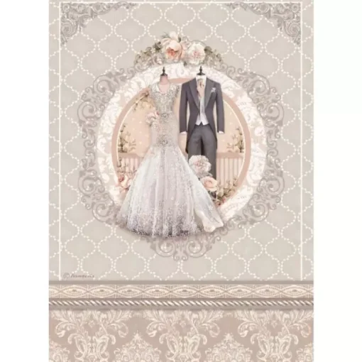 Papel de Arroz Vestido de Novia You And Me Stamperia 21x29cm