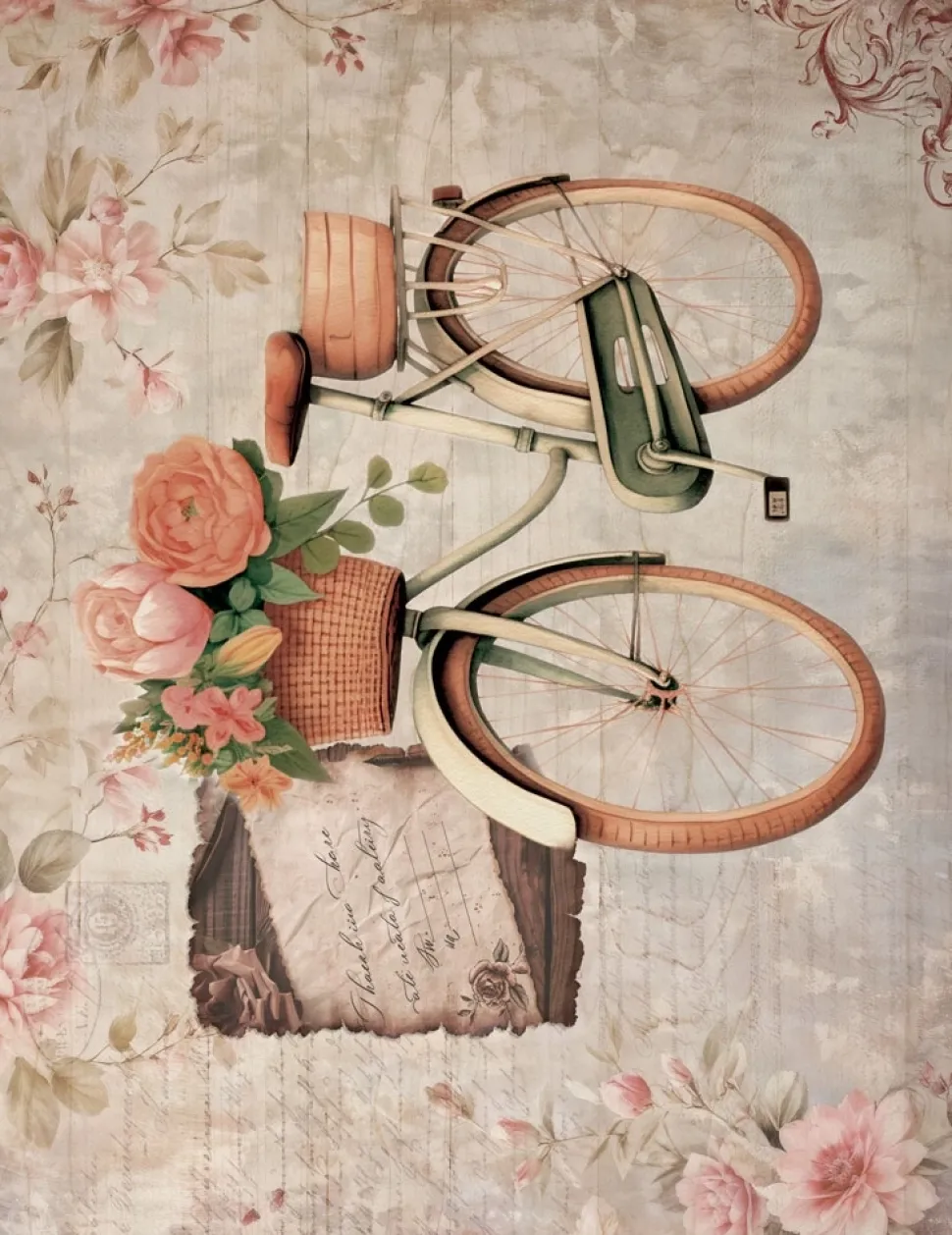 Papel de arroz Vintage Bike III PapersForYou 54x70cm
