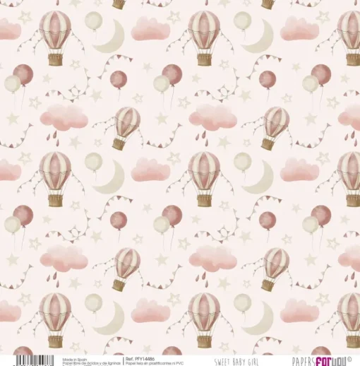 Papel Tela IV Sweet Baby Girl PapersForYou 30x30cm