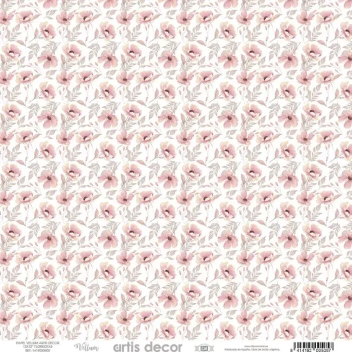 Papel vellum Florecitas Artis Decor 30x30cm