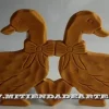 Pareja de ocas en resina