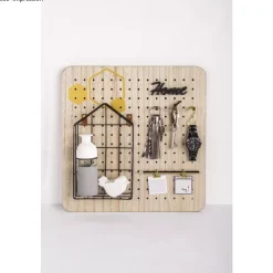 Pegboard cuadrado de madera Pin and Peg