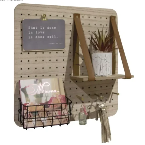 Pegboard cuadrado de madera Pin and Peg