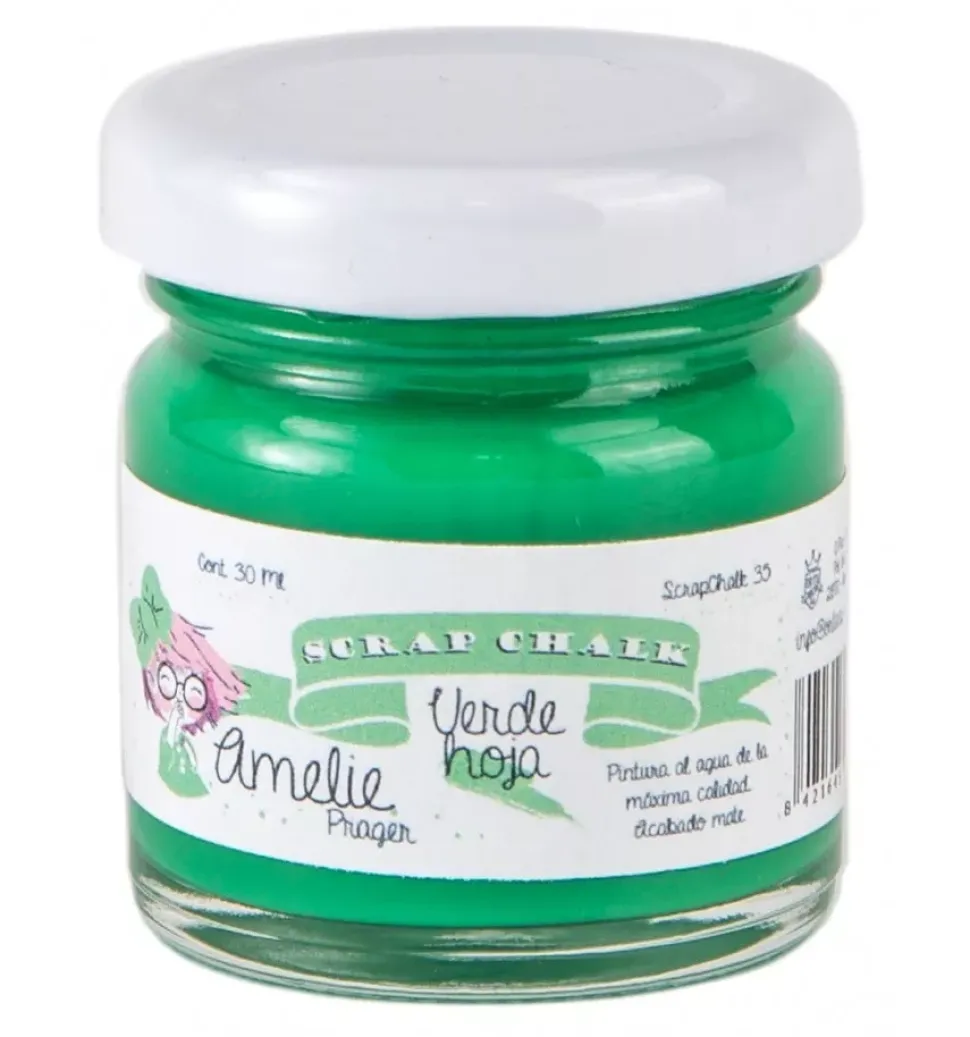 Pintura Scrap Chalk Amelie 35 Verde hoja 30ml