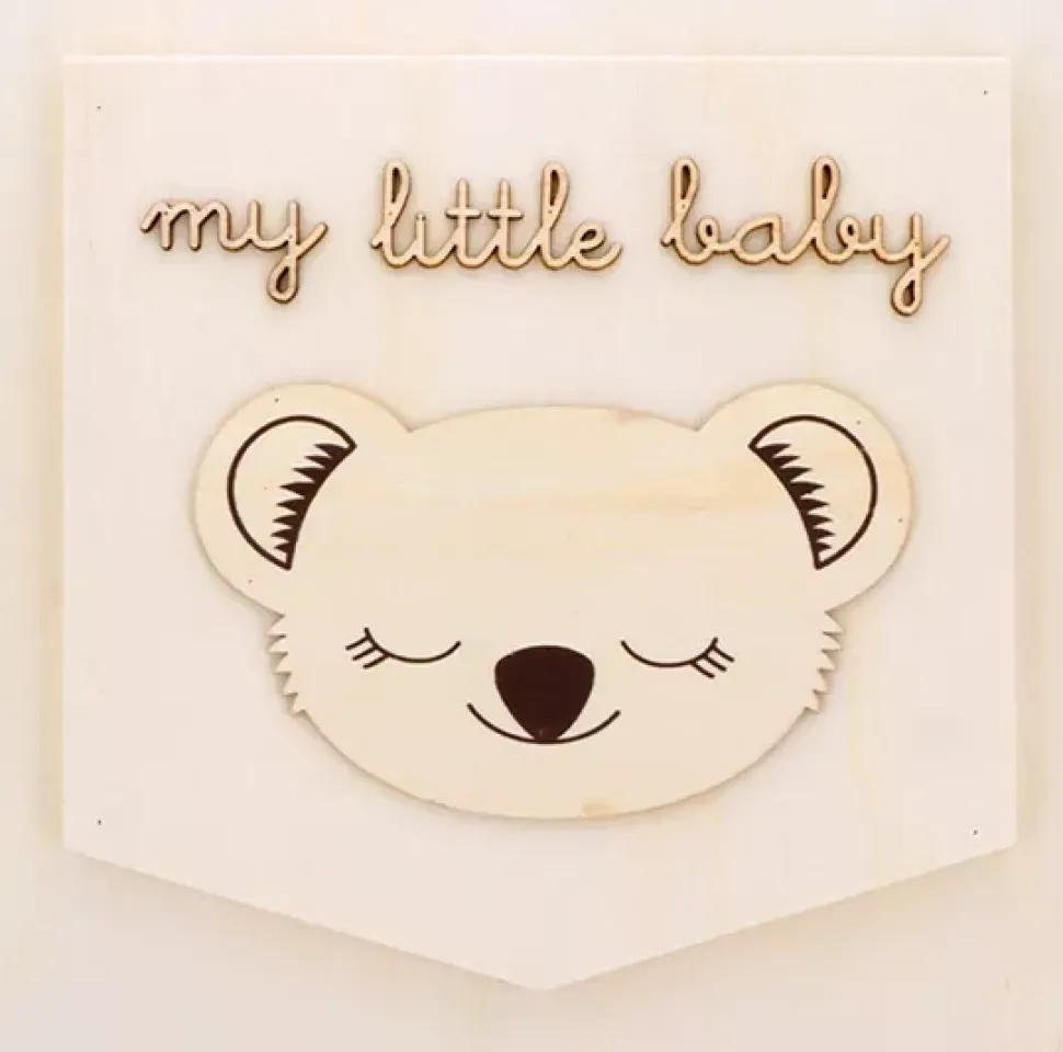 Placa decorativa Madera My little Baby Artemio