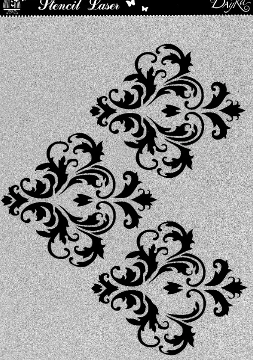 Plantilla de Stencil T-3398 Brocado Barroco 21x30cm Dayka