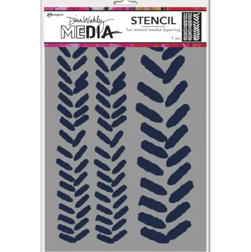 Plantilla de Stencil Angled Paint Blobs Dina Wakley Media Ranger