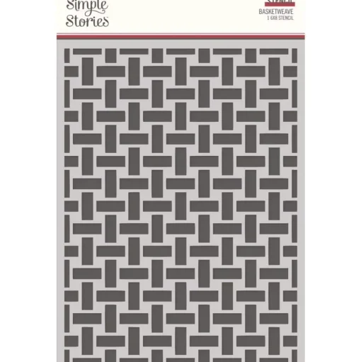 Plantilla de stencil Basketweave SV Berry Fields Simple Stories