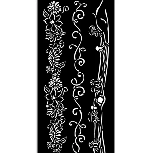 Plantilla de stencil Bordes Romantic Hidden Grove Stamperia 12x25cm