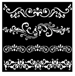 Plantilla de stencil Borders Around the World Stamperia 18x18cm