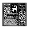 Plantilla de stencil Christmas Letters Stamperia 18x18cm
