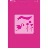 Plantilla de stencil Cigüeña 13x13cm