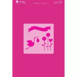 Plantilla de stencil Cigüeña 13x13cm