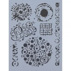 Plantilla de stencil Círculos Rich 25x35cm
