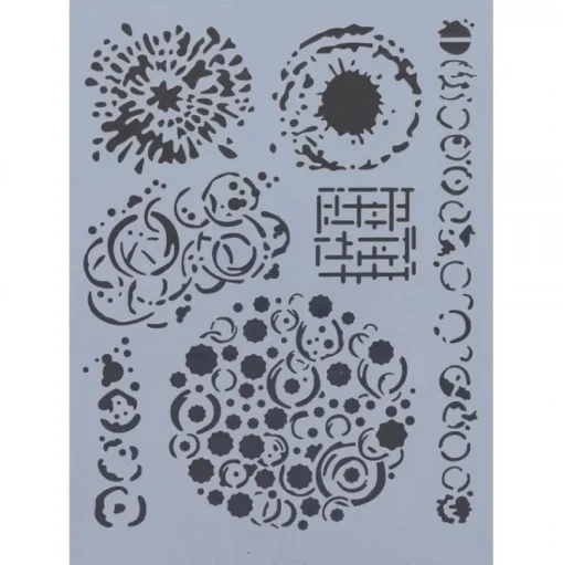 Plantilla de stencil Círculos Rich 25x35cm