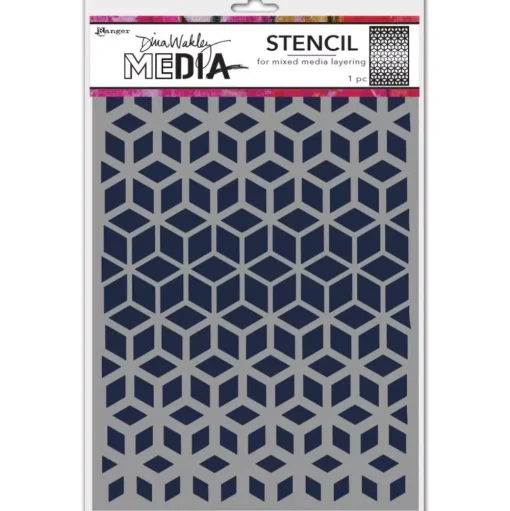 Plantilla de Stencil Cubed Dina Wakley Media Ranger