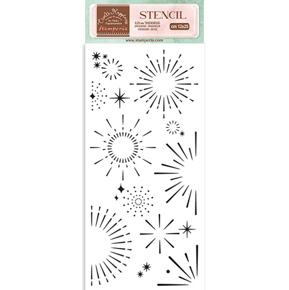 Plantilla de stencil destellos Oh là là! Stamperia 12x25cm
