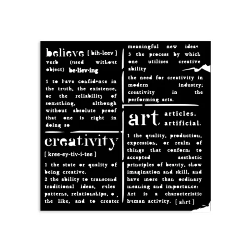 Plantilla de stencil Diccionario Best Sellers Stamperia 12x12cm