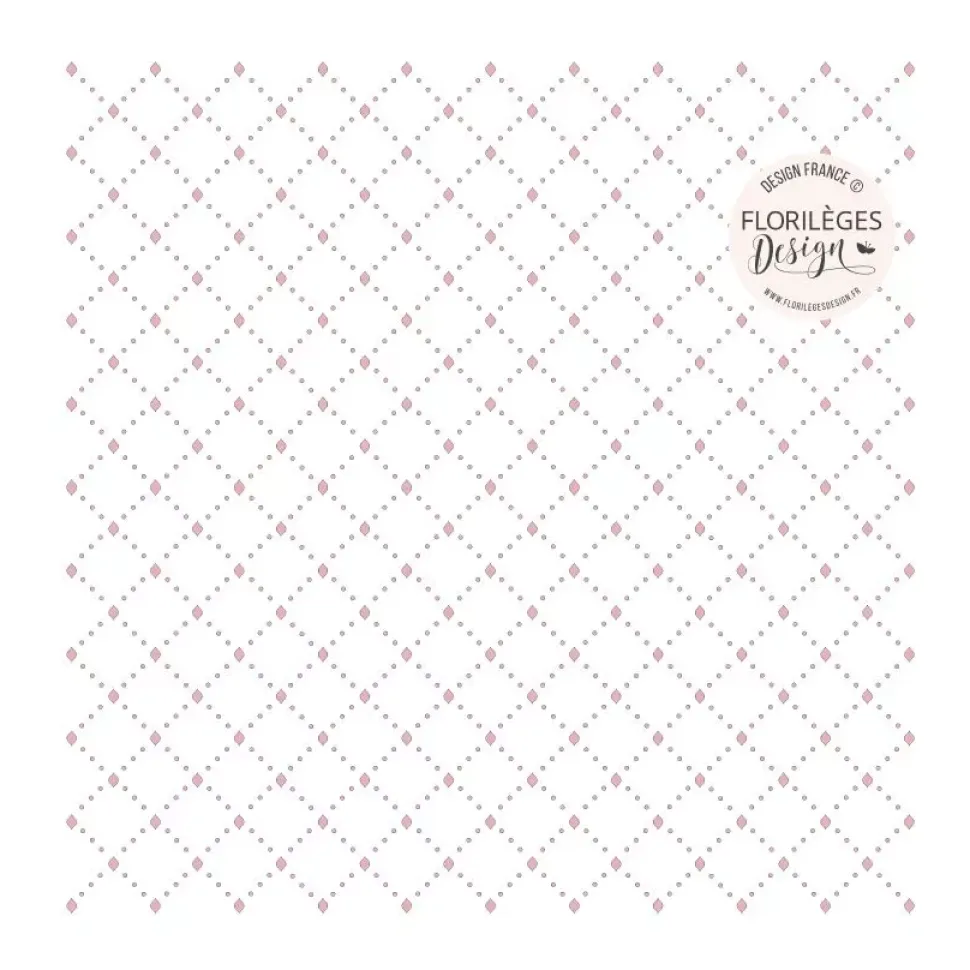 Plantilla de stencil Enrejado Fino La Vie en Rose Florilèges Design