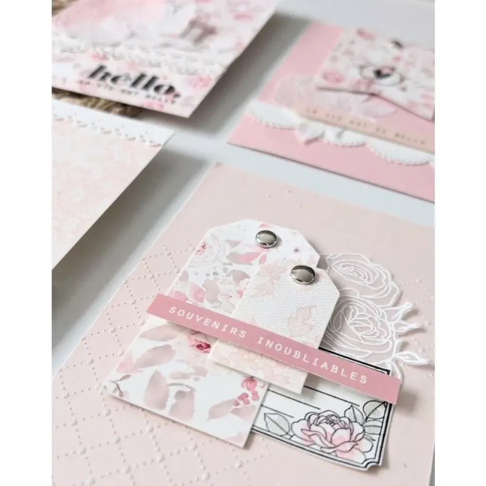 Plantilla de stencil Enrejado Fino La Vie en Rose Florilèges Design