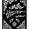 Plantilla de stencil Esquinas Decorativas Vintage Library Stamperia 20x25cm