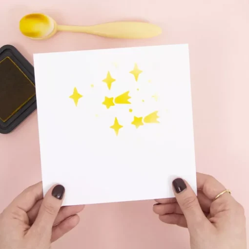 Plantilla de Stencil Estrellas All You Need is Christmas Craftelier 15x15cm