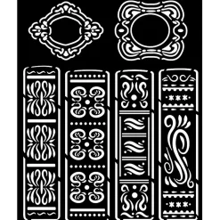 Plantilla de stencil Libros Vintage Library Stamperia 20x25cm