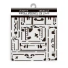 Plantilla de stencil Maletas Art of Travelling Stamperia 12x12cm