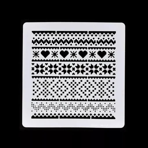 Plantilla de stencil Motivos invernales Florileges Design