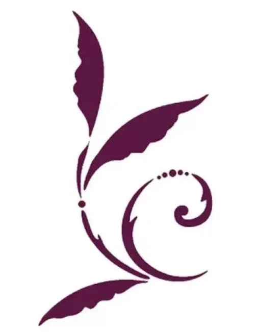 Plantilla de Stencil N-1021 Voluta vegetal 21x30cm Dayka