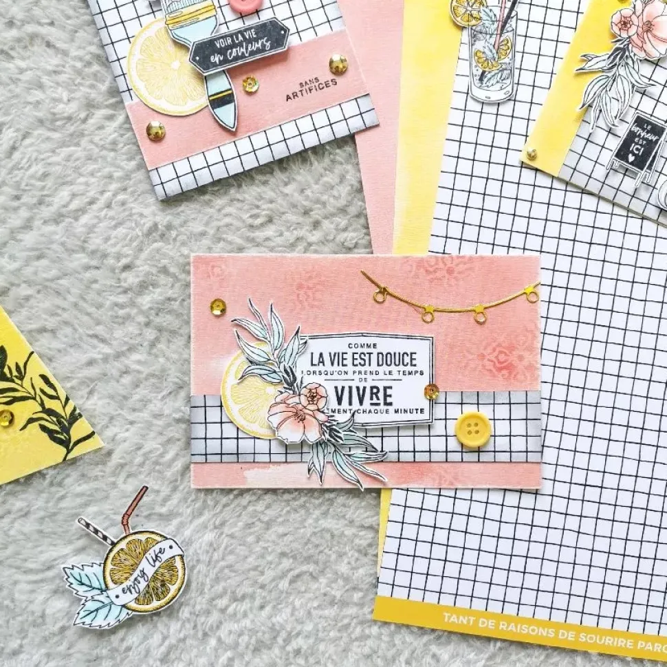 Plantilla de Stencil Ornement Florilèges Design 15x15cm