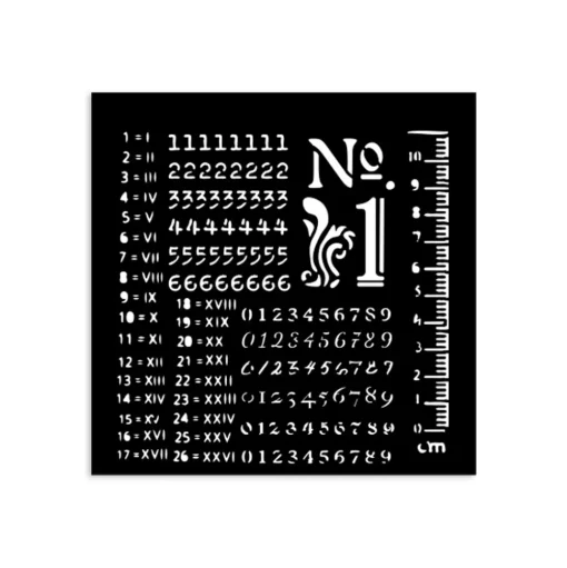 Plantilla de stencil Patrón de números Best Sellers Stamperia 12x12cm
