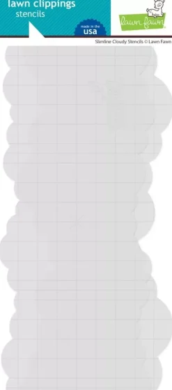 Plantilla de Stencil Slimline Cloudy Lawn Fawn 15x15cm