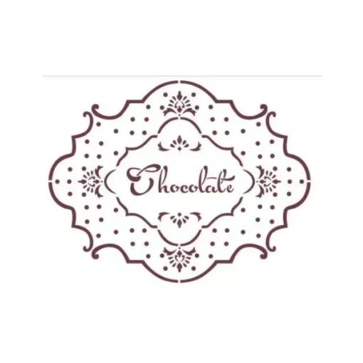 Plantilla de Stencil T-3132 Etiqueta chocolate 21x30cm Dayka
